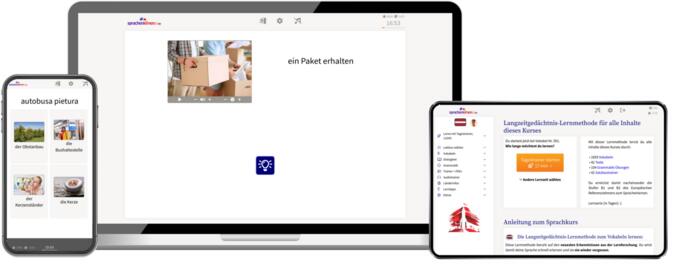 Screenshot Lettisch für Fortgeschrittene von Sprachenlernen24